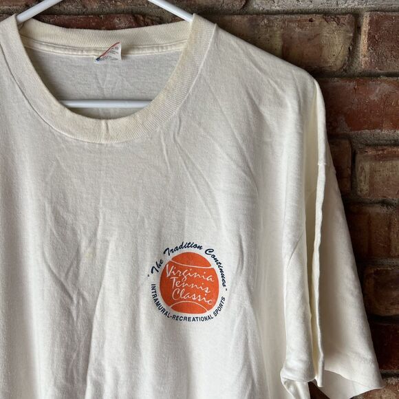 Vintage University of Virginia UVA Tennis Classic T-shirt Fruit of Loom USA XL - Picture 15 of 16